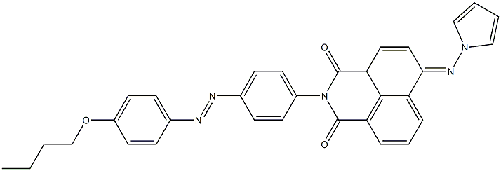 6-Pyrrolizino-2-[4-[(4-butoxyphenyl)azo]phenyl]-2H-benzo[de]isoquinoline-1,3-dione Struktur