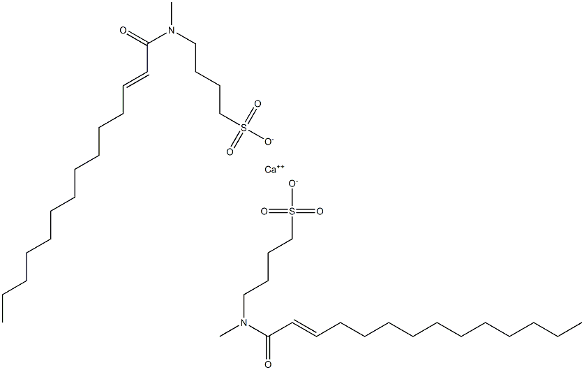 Bis[4-[N-(2-tetradecenoyl)-N-methylamino]-1-butanesulfonic acid]calcium salt Struktur