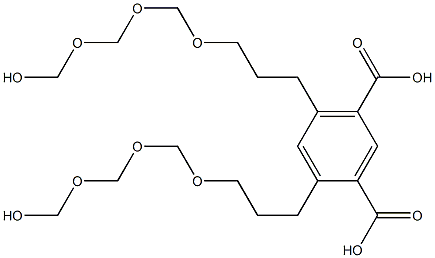 4,6-Bis(9-hydroxy-4,6,8-trioxanonan-1-yl)isophthalic acid Struktur