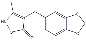 4-(3,4-Methylenedioxybenzyl)-3-methylisoxazol-5(2H)-one Struktur