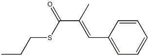 2-Methyl-3-phenylpropenethioic acid S-propyl ester Struktur