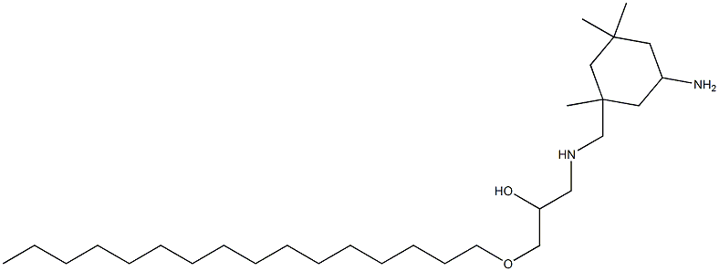 3-[[N-(2-Hydroxy-3-hexadecyloxypropyl)amino]methyl]-3,5,5-trimethylcyclohexylamine Struktur