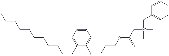 N,N-Dimethyl-N-benzyl-N-[[[3-(2-undecylphenyloxy)propyl]oxycarbonyl]methyl]aminium Struktur