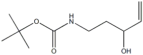 N-[3-Hydroxy-4-pentenyl]carbamic acid tert-butyl ester Struktur