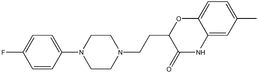 2-[2-[4-(4-Fluorophenyl)piperazin-1-yl]ethyl]-6-methyl-2H-1,4-benzoxazin-3(4H)-one Struktur