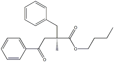 (R)-2-Methyl-2-benzyl-3-benzoylpropionic acid butyl ester Struktur