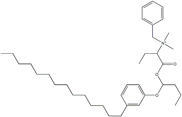 N,N-Dimethyl-N-benzyl-N-[1-[[1-(3-tetradecylphenyloxy)butyl]oxycarbonyl]propyl]aminium Struktur