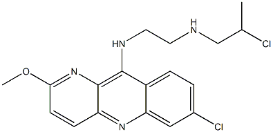 N-(7-Chloro-2-methoxybenzo[b]-1,5-naphthyridin-10-yl)-N'-(2-chloropropyl)-1,2-ethanediamine Struktur