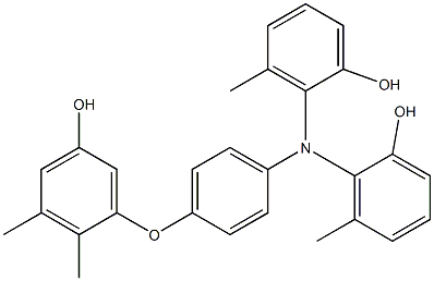 N,N-Bis(2-hydroxy-6-methylphenyl)-4-(5-hydroxy-2,3-dimethylphenoxy)benzenamine Struktur