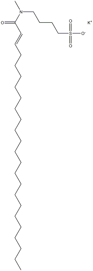 4-[N-(1-Oxo-2-tetracosen-1-yl)-N-methylamino]-1-butanesulfonic acid potassium salt Struktur