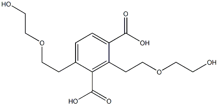 2,4-Bis(5-hydroxy-3-oxapentan-1-yl)isophthalic acid Struktur