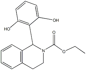 1-(2,6-Dihydroxyphenyl)-1,2,3,4-tetrahydroisoquinoline-2-carboxylic acid ethyl ester Struktur