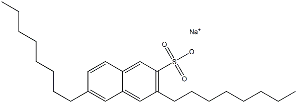 3,6-Dioctyl-2-naphthalenesulfonic acid sodium salt Struktur