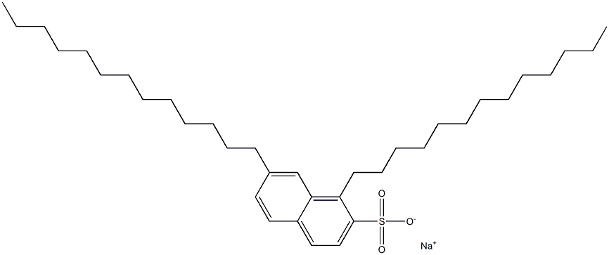 1,7-Ditridecyl-2-naphthalenesulfonic acid sodium salt Struktur