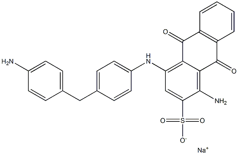 1-Amino-4-[p-(p-aminobenzyl)anilino]-9,10-dioxo-9,10-dihydroanthracene-2-sulfonic acid sodium salt Struktur