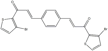 3,3'-(1,4-Phenylene)bis[1-(3-bromo-2-thienyl)-1-oxo-2-propene] Struktur