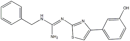 2-[[Amino(benzylamino)methylene]amino]-4-(3-hydroxyphenyl)thiazole Struktur