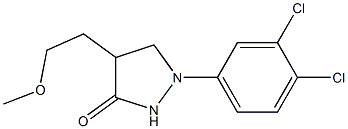 4-(2-Methoxyethyl)-1-(3,4-dichlorophenyl)pyrazolidin-3-one Struktur