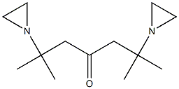 2,6-Bis(1-aziridinyl)-2,6-dimethylheptan-4-one Struktur