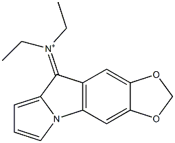 6,7-(Methylenebisoxy)-N,N-diethyl-9H-pyrrolo[1,2-a]indol-9-iminium Struktur