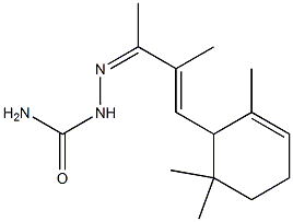 3-Methyl-4-(2,6,6-trimethyl-2-cyclohexenyl)-3-buten-2-one semicarbazone Struktur