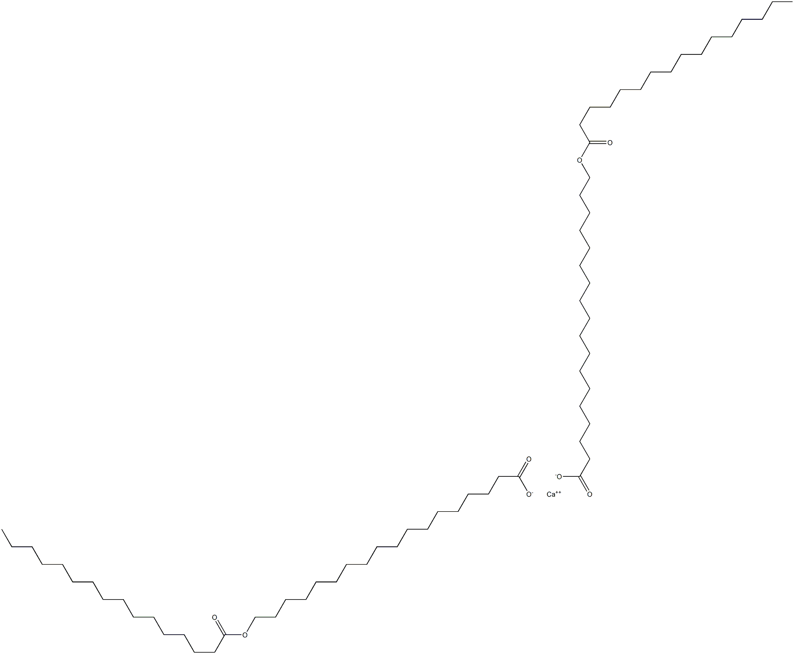 Bis(18-palmitoyloxystearic acid)calcium salt Struktur