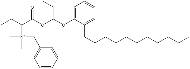 N,N-Dimethyl-N-benzyl-N-[1-[[1-(2-undecylphenyloxy)propyl]oxycarbonyl]propyl]aminium Struktur