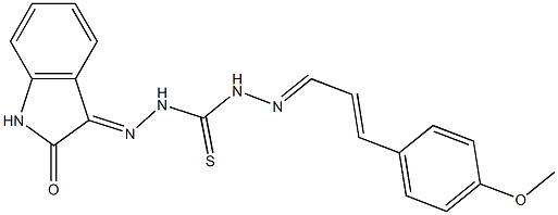 3-[[[2-[3-(4-Methoxyphenyl)-2-propenylidene]hydrazino]thiocarbonyl]aminoimino]-1H-indol-2(3H)-one Struktur