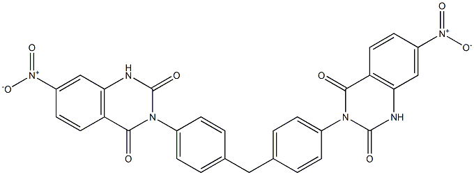 3,3'-[Methylenebis(4,1-phenylene)]bis[7-nitroquinazoline-2,4(1H,3H)-dione] Struktur