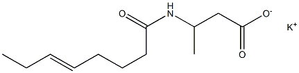 3-(5-Octenoylamino)butyric acid potassium salt Struktur