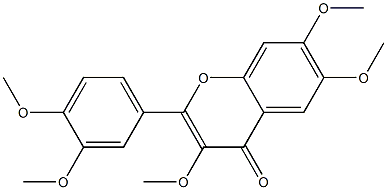 2-(3,4-Dimethoxyphenyl)-3,6,7-trimethoxy-4H-1-benzopyran-4-one Struktur