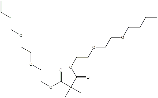 Propane-2,2-dicarboxylic acid bis[2-(2-butoxyethoxy)ethyl] ester Struktur