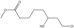 8-Chloro-6-hydroxyoctanoic acid methyl ester Struktur