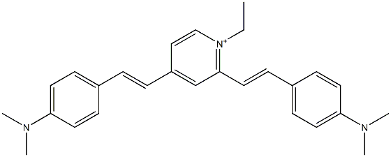 2,4-Bis[2-[4-(dimethylamino)phenyl]ethenyl]-1-ethylpyridinium Struktur