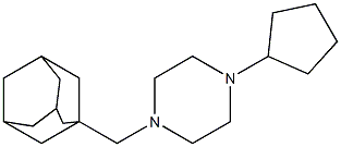 1-Cyclopentyl-4-(1-adamantylmethyl)piperazine Struktur