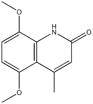 4-Methyl-5,8-dimethoxy-1,2-dihydroquinoline-2-one Struktur