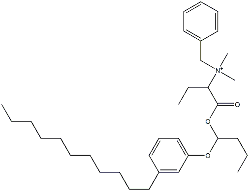 N,N-Dimethyl-N-benzyl-N-[1-[[1-(3-undecylphenyloxy)butyl]oxycarbonyl]propyl]aminium Struktur