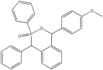 1-(4-Methoxyphenyl)-3,4-diphenyl-3,4-dihydro-1H-2,3-benzoxaphosphorin 3-oxide Struktur