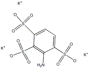 3-Amino-1,2,4-benzenetrisulfonic acid tripotassium salt Struktur