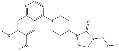 1-[1-(6,7-Dimethoxyquinazolin-4-yl)piperidin-4-yl]-3-methoxymethylimidazolidin-2-one Struktur