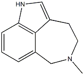 5-Methyl-3,4,5,6-tetrahydro-1H-azepino[5,4,3-cd]indole Struktur