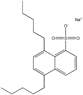 5,8-Dipentyl-1-naphthalenesulfonic acid sodium salt Struktur