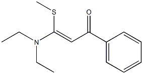 (Z)-3-(Methylthio)-3-(diethylamino)-1-phenyl-2-propen-1-one Struktur