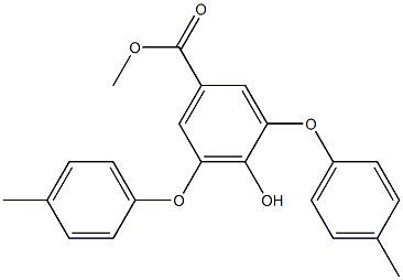 3,5-Bis(4-methylphenoxy)-4-hydroxybenzoic acid methyl ester Struktur