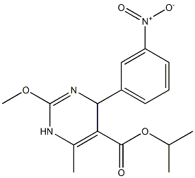 1,4-Dihydro-2-methoxy-4-(3-nitrophenyl)-6-methylpyrimidine-5-carboxylic acid isopropyl ester Struktur