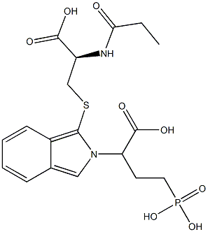 S-[2-(3-Phosphono-1-carboxypropyl)-2H-isoindol-1-yl]-N-propionyl-L-cysteine Struktur