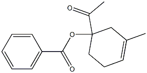 Benzoic acid 1-acetyl-3-methyl-3-cyclohexenyl ester Struktur