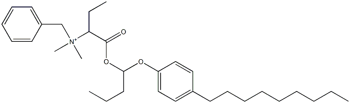 N,N-Dimethyl-N-benzyl-N-[1-[[1-(4-nonylphenyloxy)butyl]oxycarbonyl]propyl]aminium Struktur