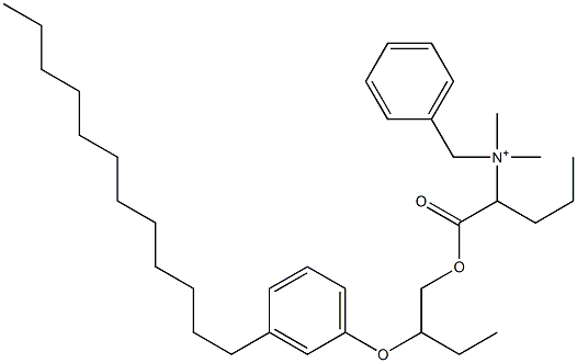 N,N-Dimethyl-N-benzyl-N-[1-[[2-(3-dodecylphenyloxy)butyl]oxycarbonyl]butyl]aminium Struktur