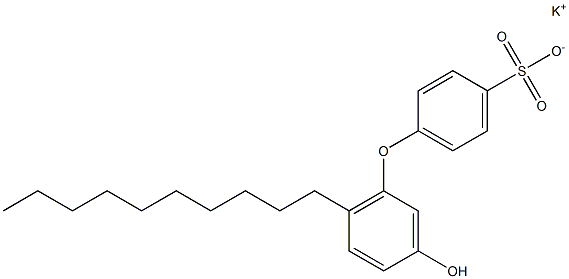 3'-Hydroxy-6'-decyl[oxybisbenzene]-4-sulfonic acid potassium salt Struktur